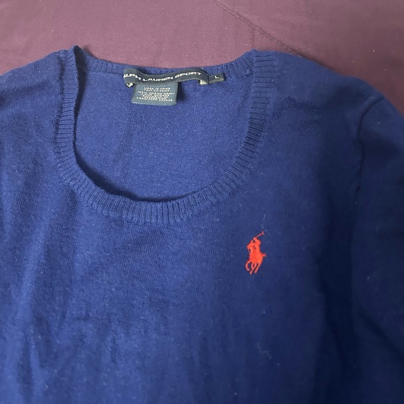 LAST CALL ralph lauren embroidered merino wool sweater - Picture 3 of 3